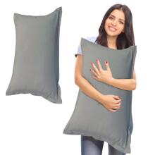 Solid Color Pillowcase 48x74cm Washed Cotton Pillow Cover Large Size Sleep Accessory for Modern Bedroom Decoration