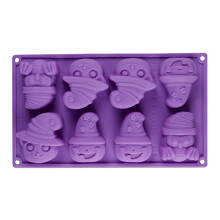 Molde de silicona para hornear con forma de Halloween, 8 cavidades.