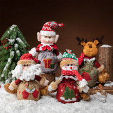 Clearance Christmas Decoration! Christmas Clearance! Christmas Apples Bag Christmas Doll Gift Bag Drawstring Candy Bag Christmas Decoration