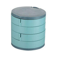 Earrings Storage Box Velvet Rotating Partition 1pc