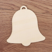 10pcs Beige Wooden Christmas Bell Ornaments