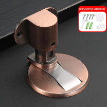 Adjustable Invisible Door Ground Suction Stop, 304 Stainless Steel Floor Mounted Door Holder for Tiles, Wood, Glass, and Metal Surfaces