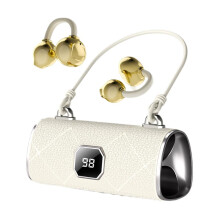 Bluetooth Open-Ear Earbuds with Display, Noise Canceling, Ear Clip Design – Compatible with iOS/Android