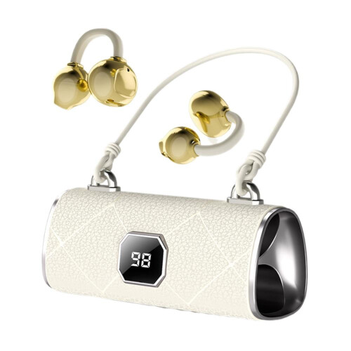 Bluetooth Open-Ear Earbuds with Display, Noise Canceling, Ear Clip Design – Compatible with iOS/Android
