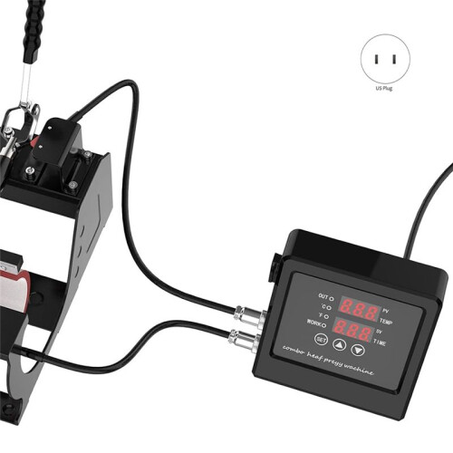 For Heat Press Machine Multi-Functional Heat Press Machine Control Box Digital Box LED Controller for T-Shirts US Plug