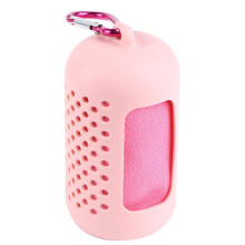 Microfiber Travel Towel Quick Dry Sports Towel with Silicone Case Compact Lightweight for Gym Yoga Fitness