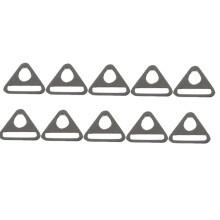 10 Stück Mehrzweck-Edelstahlplatten, Dreiecke, Ringe,-25mm zehn
