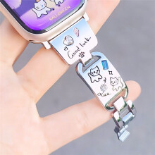 Bracelet for ,, Watch Band 40/41/42MM Women Girl Cute Stylish Diamond Strap Metal Silver
