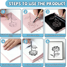 12Pcs 4"X6" Rubber Linoleum Blocks for Printmaking - Complete Stamp Carving Kit, Ideal for Linocut Block Printing, DIY
