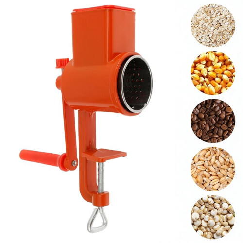 Rustproof Hand Crank Grain Mill with Table Clamp for Home and Commercial Use 2