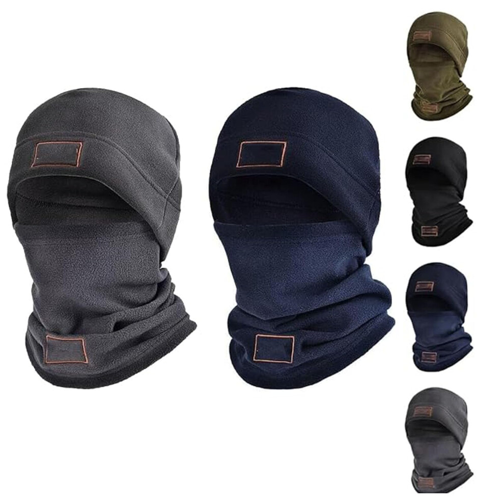 Balaclava Face Mask Thermal Fleece Warm Windproof Ski Mask For Men And Women Full Face Coverage 2Pcs 9092120004441