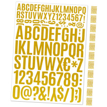 Self Adhesive Alphabet Stickers 12 Sheets Durable Vinyl Letter Decals for Mailboxes Doors Cars