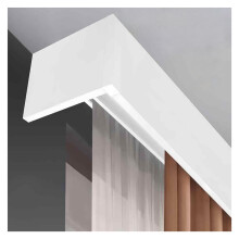 Curtain Valance Box Aluminum Alloy Cornice Board 2.7m Light Blocking Modern Ceiling Mounted Design