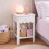 Small White Bedside Table. Bedroom Furniture Side Table Unit 2