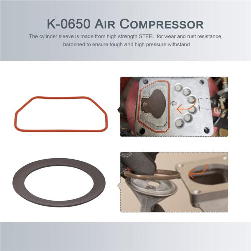 2pcs K-0650 Air Compressor Cylinder Sleeve and Compression  Kit, Cable Air Compressor Service Kits 1