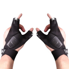 LED Flashlight Gloves with Hands LED Lighting for Fishing Camping , Adjustable and Water Resistant (1 Pair)