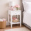 Small White Bedside Table. Bedroom Furniture Side Table Unit 4