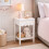 Small White Bedside Table. Bedroom Furniture Side Table Unit 7