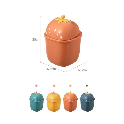 Desktop Trash Can Mini Trash Bin with Lid, Compact SpaceSaving Waste Bin for Bedroom and Dormitory 1