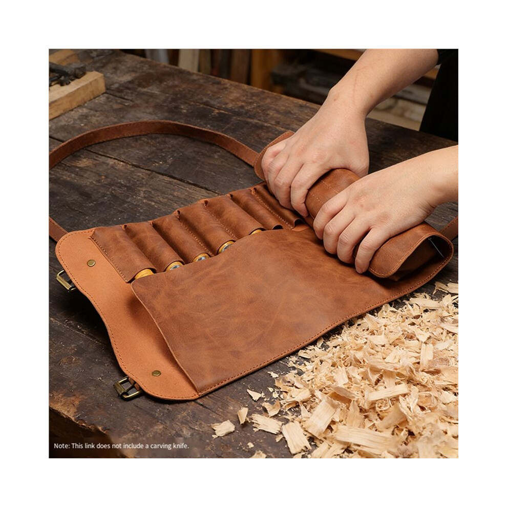 Chisel Roll,Tools Wrench Roll Pouch With 10 Pockets For Knife Hammers,Gouges, Carving Knife,Fishing Jigs 4712682616559