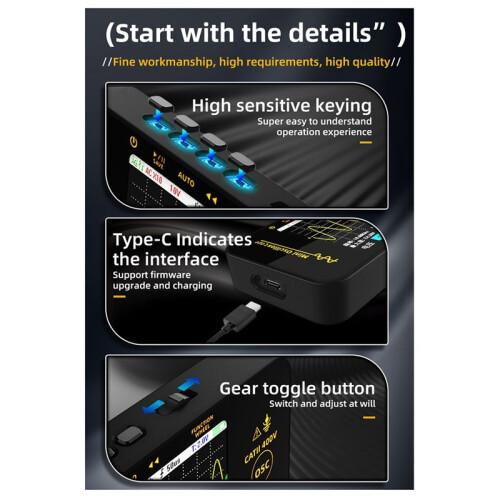 OT3 Handheld LCD Flat Panel 10MHZ Digital Single Channel  Oscilloscope Portable Automotive Testing Equipment 2