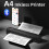 A4 Tattoo Printer Portable Wireless Stencil Printer Tattoo Transfer Thermal Copier Comes Black 9