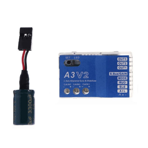 3 Axis Gyro A3 V2 Flight Controller Stabilizer for RC Airplane Fixed-Wing Copter Aircraft Model Parts Enhanced Stability 2
