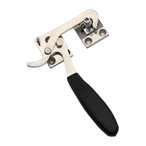 Stainless Steel Lock Handle with Euro Profile Door Lock Cylinder, Secure Keyed Locking, Easy Replacement