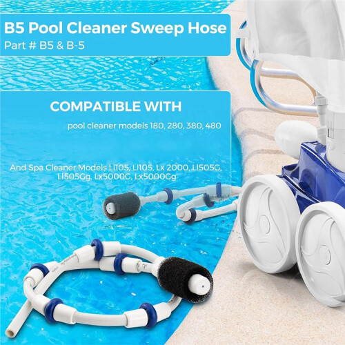 Automatic Pool Cleaner Sweep Hose B5/B-5 Replacement for  280 380 480 180 &  Legend 1