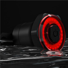 2X MEROCA  Bicycle Tail Rear Light Auto Start Stop Brake USB Charge Cycling Taillight Bike Light  Cushion Black