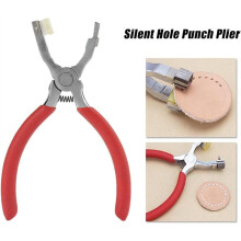 Leather Hole Punch Tool, 4mm Silent Stitching Hand Pliers for Belts, Straps, Saddles, Shoes - DIY Home Plier Punch