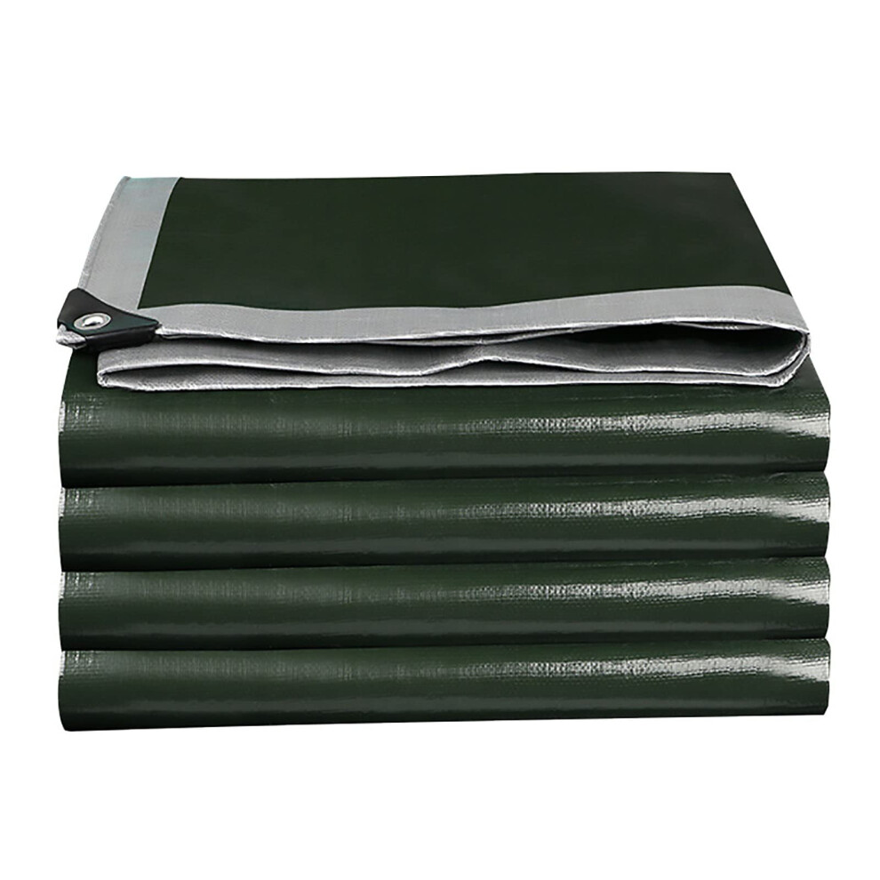 Heavy Duty Waterproof Pe Tarpaulin With Uv Resistant Double Sided Protection And Reinforced Grommets 2X2m / 6.5X6.5ft Green 9771547381938
