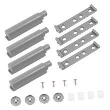 4 Pack Magnetic Push to Open Cabinet Latch with Secure Closure for Wardrobe and Closet Doors