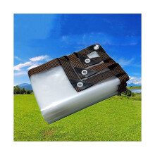 Heavy Duty Clear Tarpaulin Waterproof PVC Tarp with Reinforced Grommets for Outdoor Furniture Garden Camping 3Mx3M