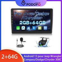 Autoradio Android 10,1" - PODOFO - Android 13 (MT8163) - 2Go/64Go - CarPlay inalámbrico - Cámara AHD 720P