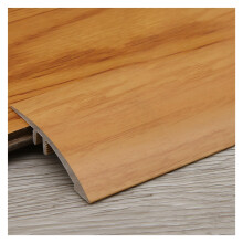 Wood Grain Floor Transition Strip for Vinyl to Carpet, Smooth Height Threshold Trim, Easy CuttoFit Design