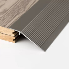 Floor Transition Strip Aluminum Reducer, 4in Wide Non Slip Edge Trim for Wood to Tile, Self Adhesive, Cuttable 36‑67in