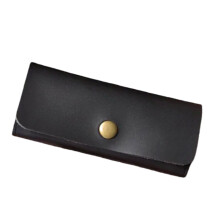 PU Leather Guitar Pick Holder Case Guitar Pick Storage-Black