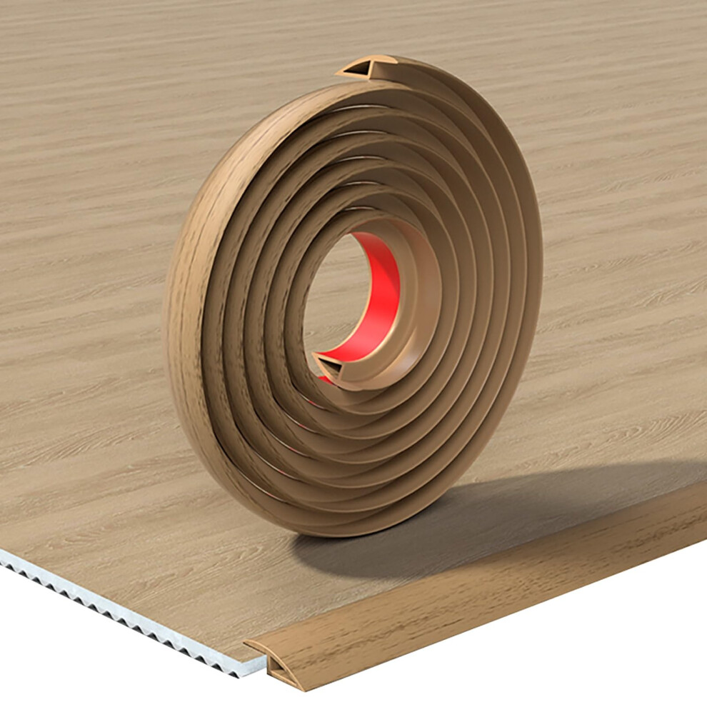 Yellow Oak Pvc Floor Transition Strip 7X300cm Self Adhesive Threshold Reducer For Carpet To Tile Doorways 9771547382195