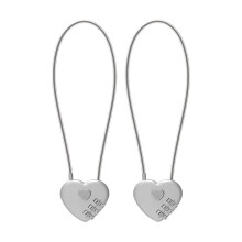 Heart Shaped 3 Digit Combination Cable Lock, Keyless Security for Luggage, Backpack, Bike, Cabinet