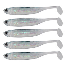 5PCS Soft Lures Easy Shiner Silicone Double Color Artificial Bait 7cm Fishing Jig Wobblers Tackle Bass Swimbait