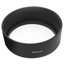Pare-Soleil en MéTal de 55 mm avec Monture de Filetage de Filtre pour Filetage de Filtre D'Objectif de CaméRa en Aluminium 55MM