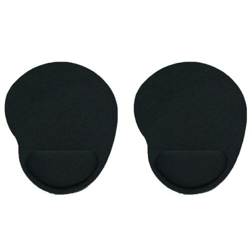 2 Pack Black High-End Gift Wrist Mouse Pad, Mouse Pad with Wrist Support and Memory Sponge Wrist Rest Support