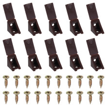 Brown Plastic Corner Brackets 10 Pcs L Shape 90 Reinforcement for Drawer Shelf Cabinet