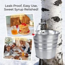 Stainless Steel Maple Syrup Tapping Kit 6 Maple Tree Taps Spiles with Hooks Compatible with Maple Birch Walnut Trees
