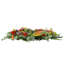 2X Spring Wreaths for Front Door 18in Outside Welcome Summer Flowers Greenery All Seasons Round Wreaths