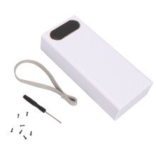 L16 16x18650 DIY Powerbank 20000mAh mit LCD & 2 USB Weiß