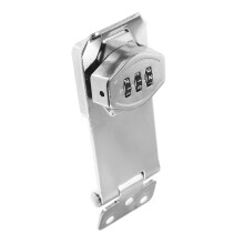 Combination Cabinet Lock with Easy Password Reset, Rustproof Metal Hasp for Home and Office Storage