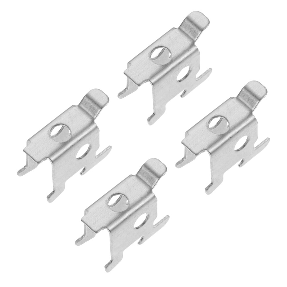 4Pcs Stainless Steel Refrigerator Shelf Clips Freezer Brackets Durable Metal Support Hooks 9771547382669