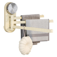 Suction Towel Rack 3Arm Swivel Bar No Drill Installation HeavyDuty Removable for Bathroom
